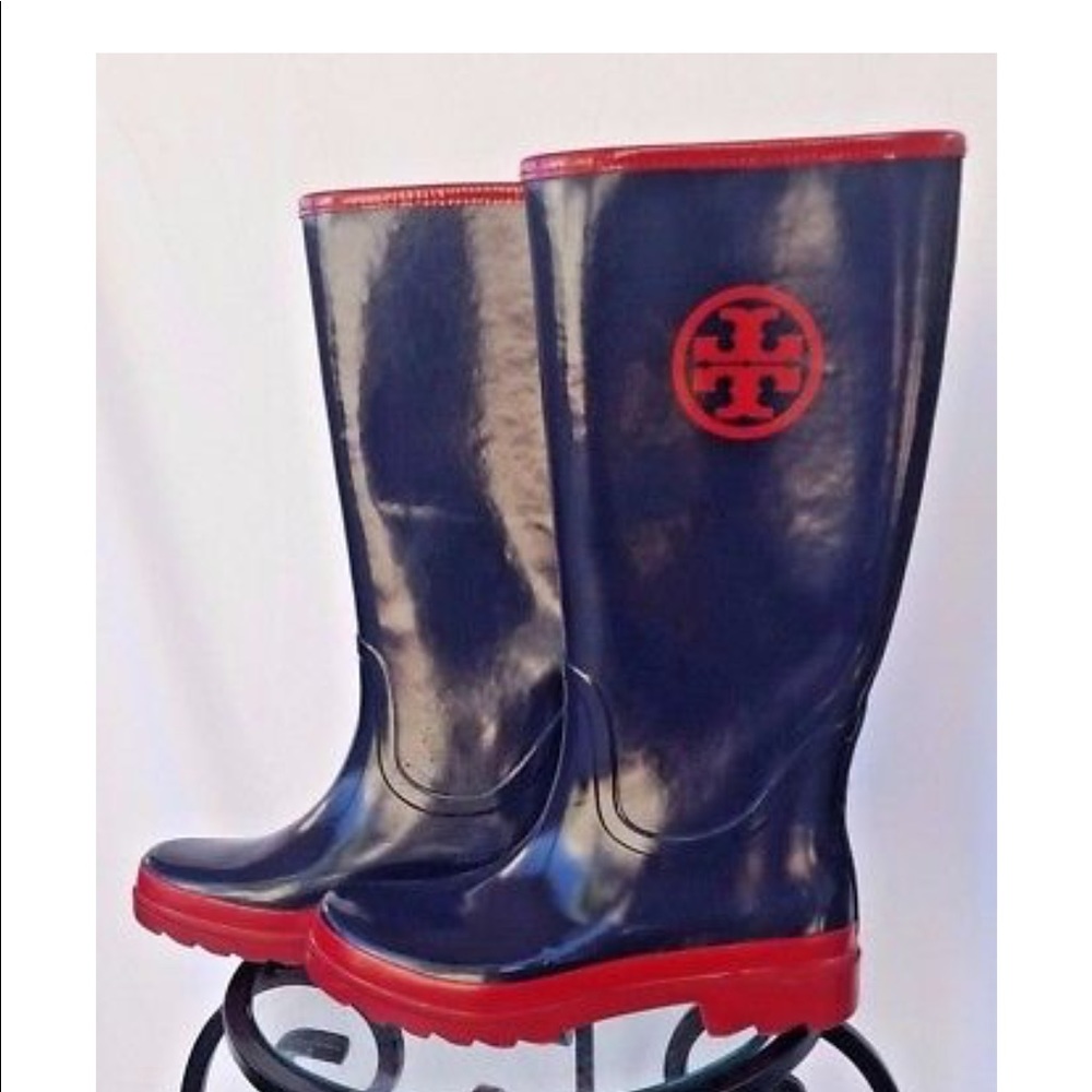 Tory Burch size 10 rain boots